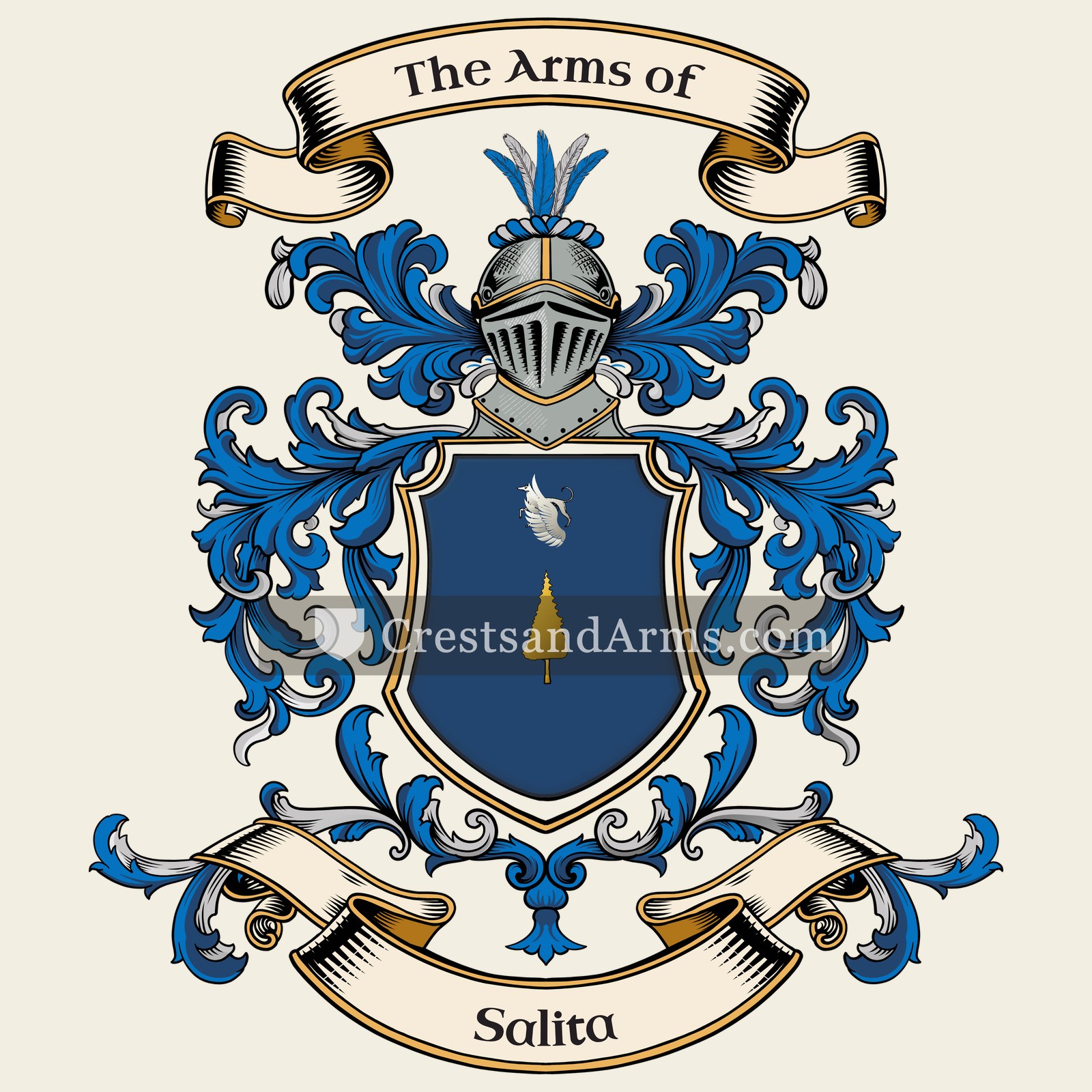 The Salita coat of arms, drawn from the recorded blazon