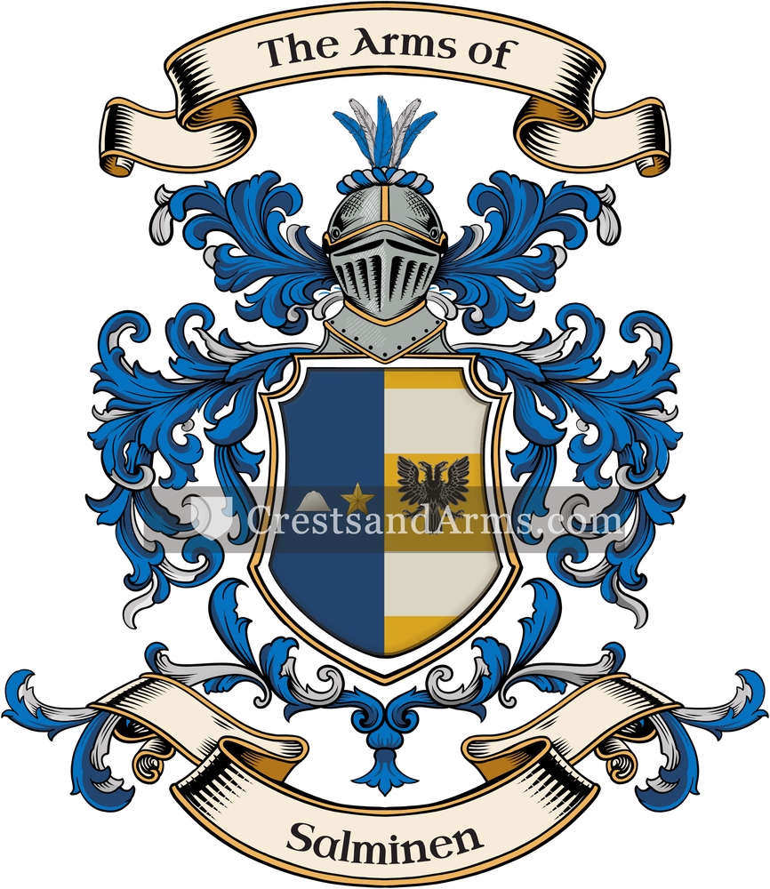 The Salminen coat of arms, drawn from the recorded blazon