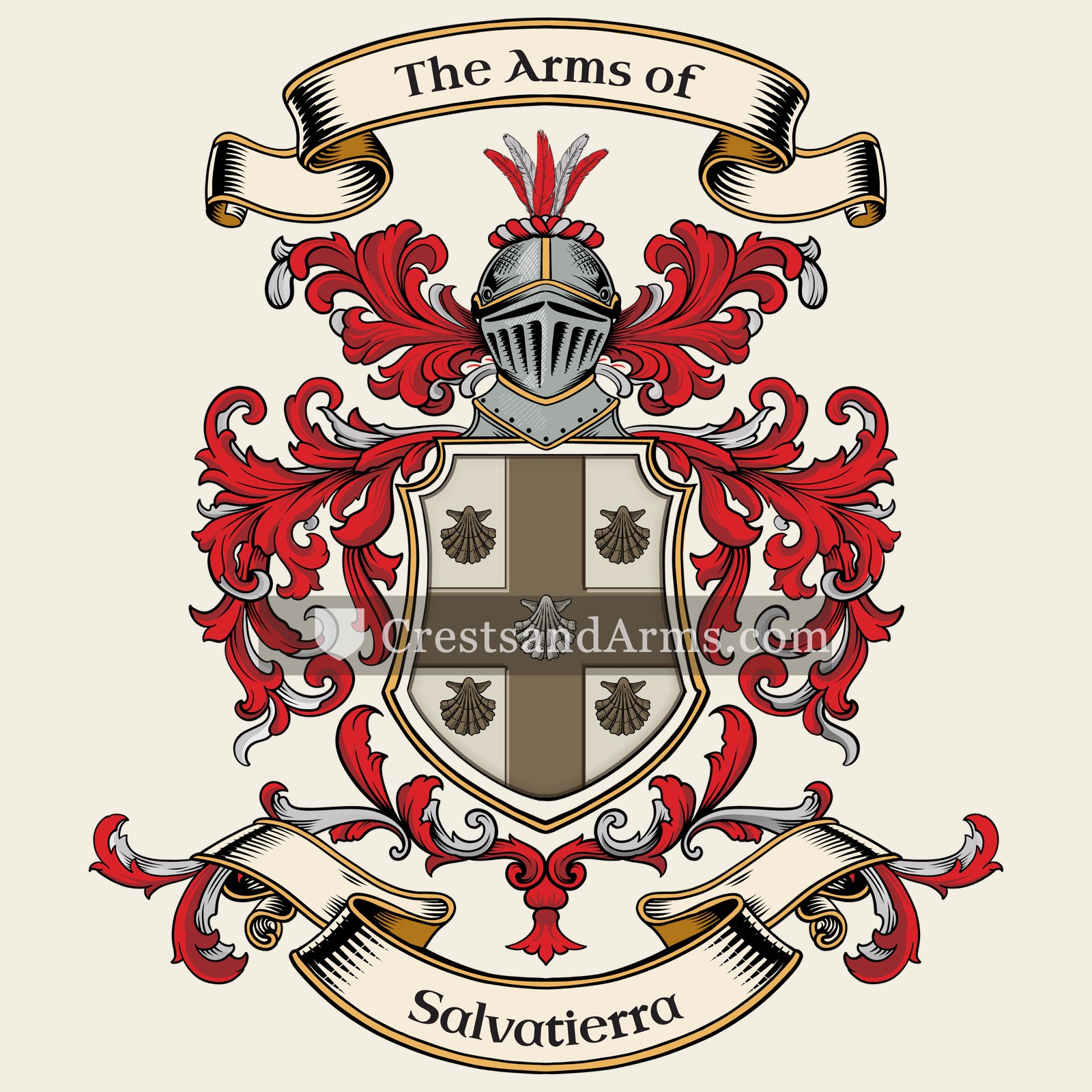 The Salvatierra coat of arms, drawn from the recorded blazon