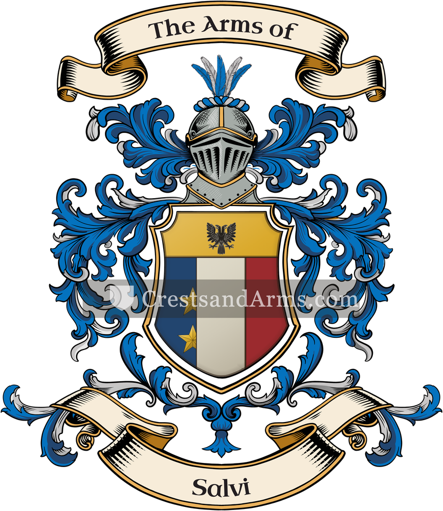 The Salvi coat of arms, drawn from the recorded blazon