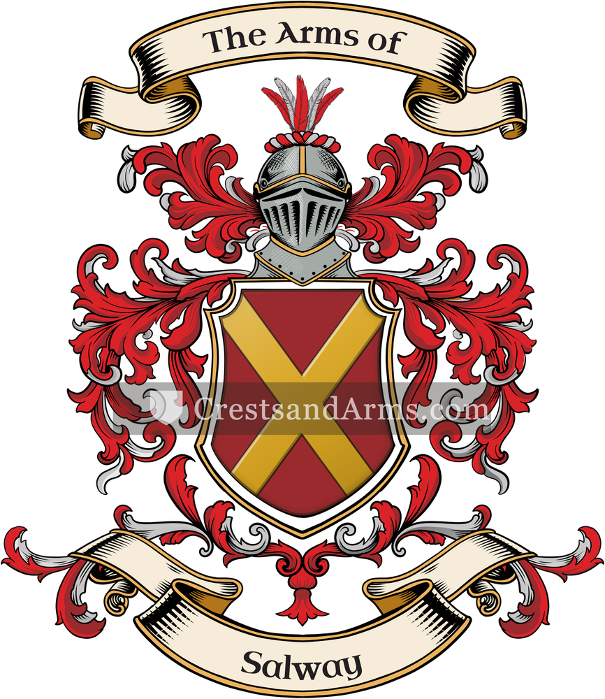 The Salway coat of arms, drawn from the recorded blazon