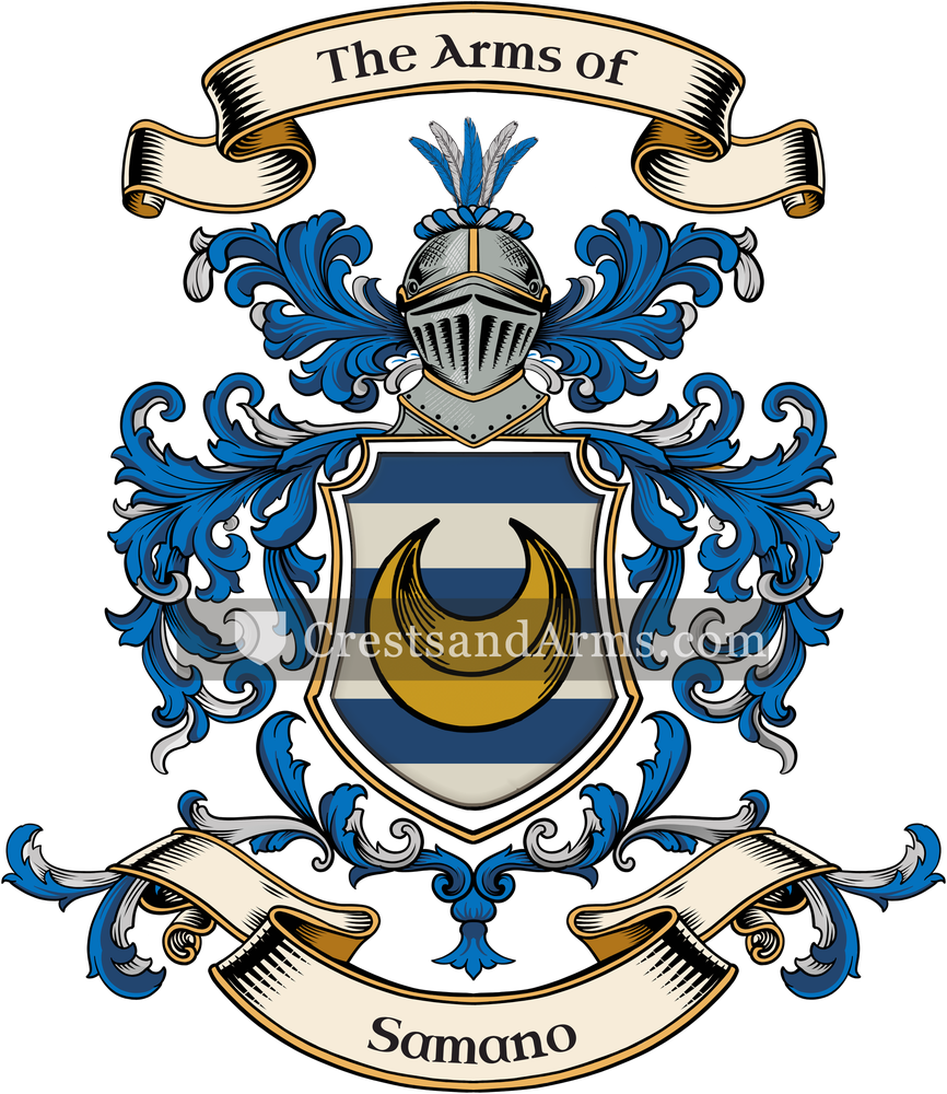 The Samano coat of arms, drawn from the recorded blazon