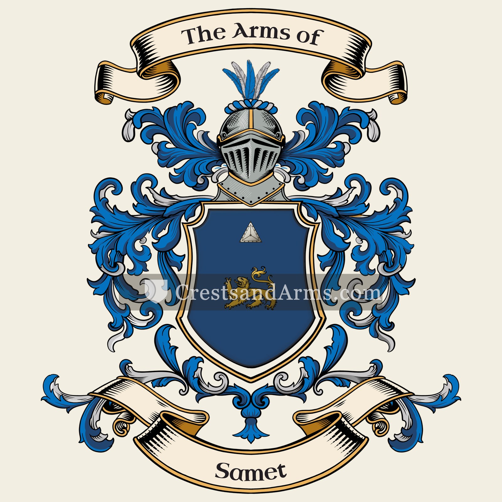 The Samet coat of arms, drawn from the recorded blazon