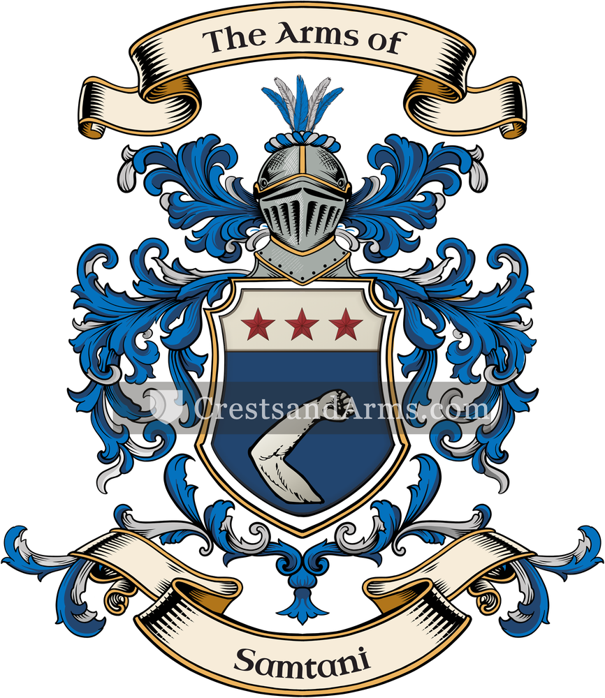 The Samtani coat of arms, drawn from the recorded blazon