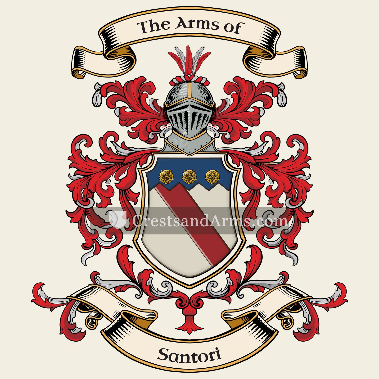 The Santori coat of arms