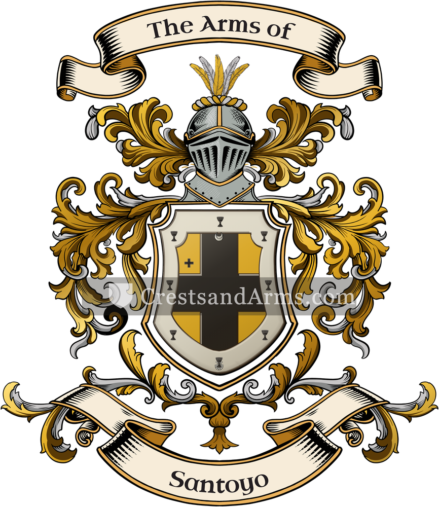 The Santoyo coat of arms, drawn from the recorded blazon