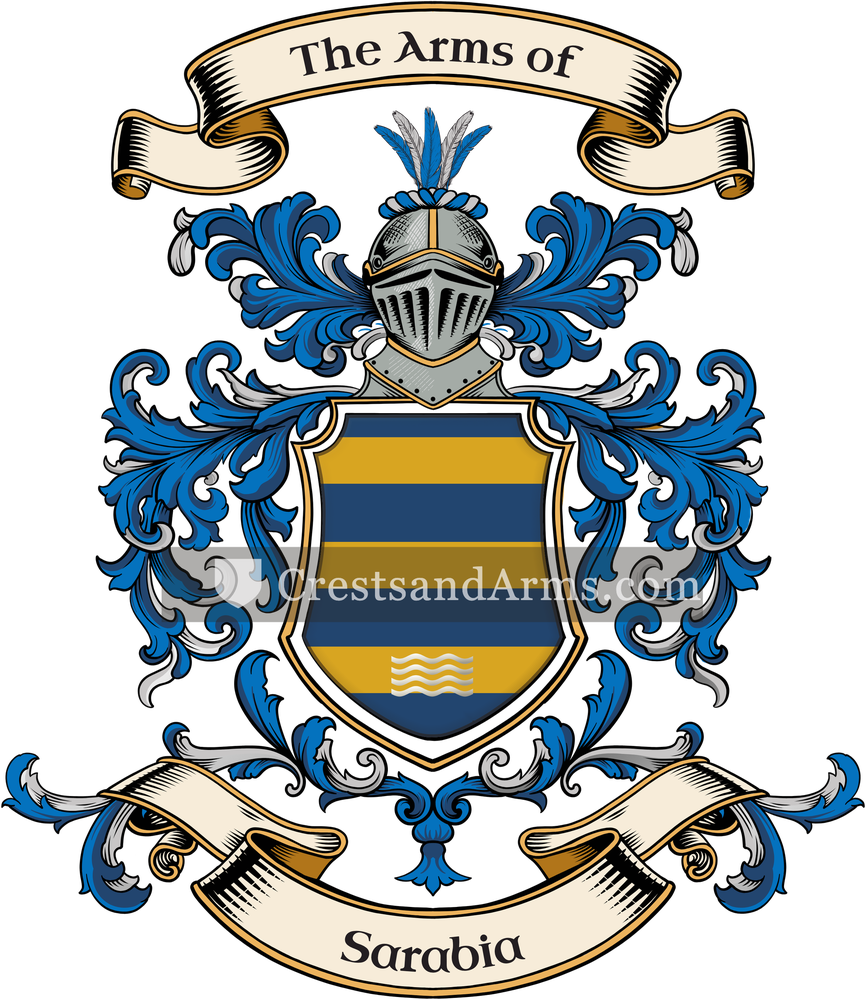The Sarabia coat of arms, drawn from the recorded blazon