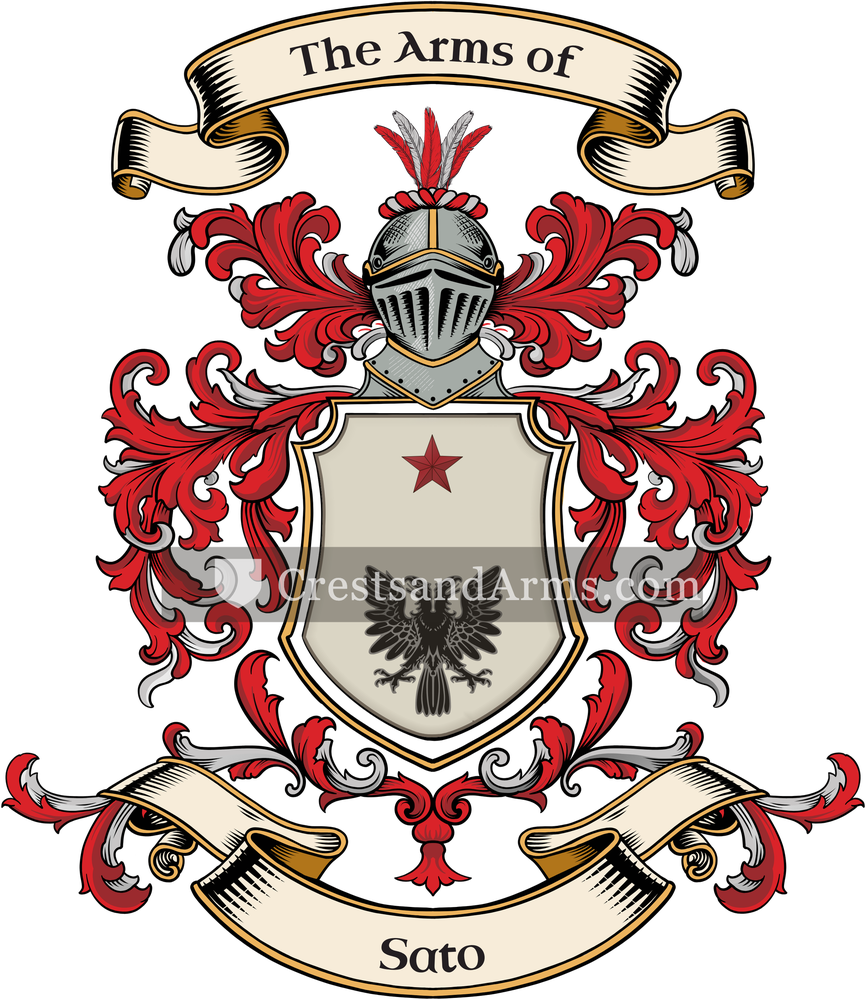The Sato coat of arms, drawn from the recorded blazon