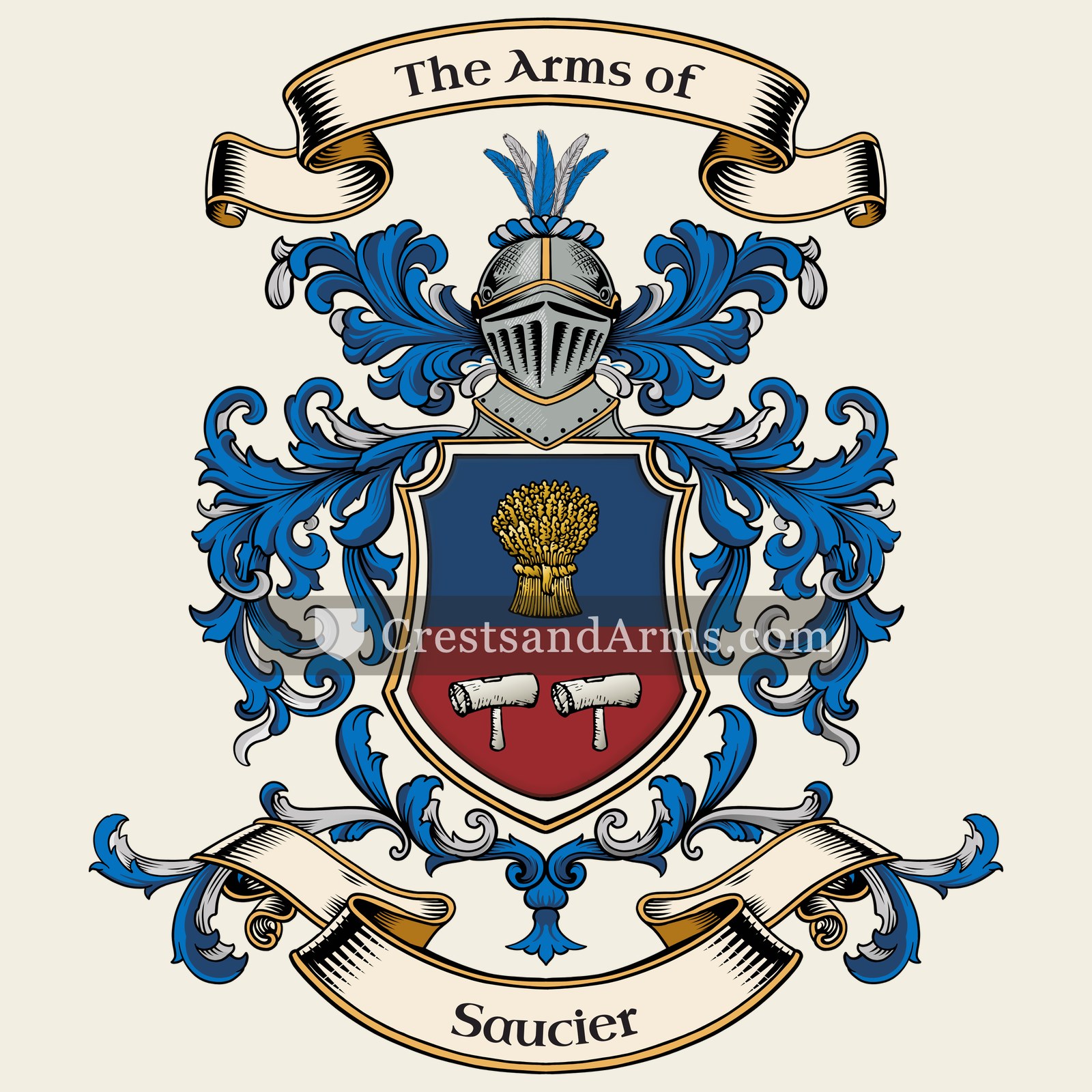 The Saucier coat of arms