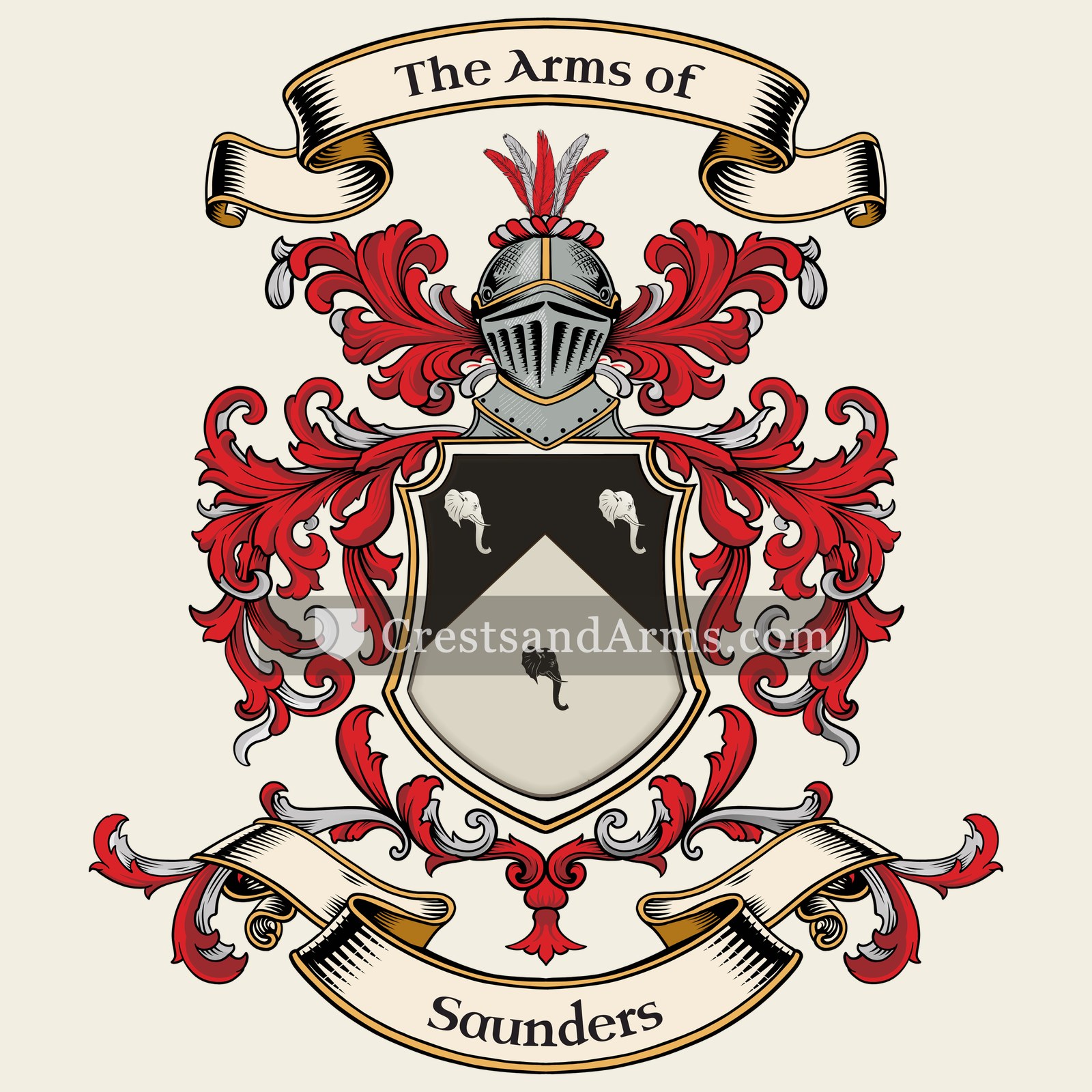 The Saunders coat of arms
