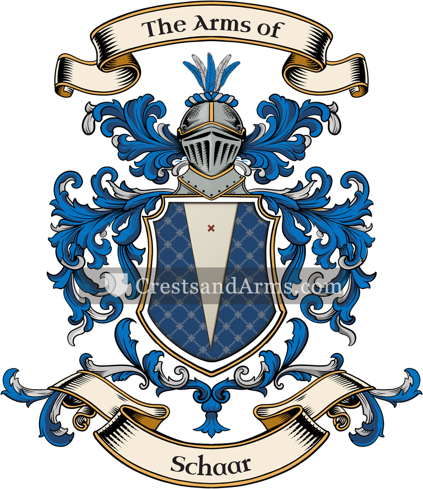 The Schaar coat of arms, drawn from the recorded blazon