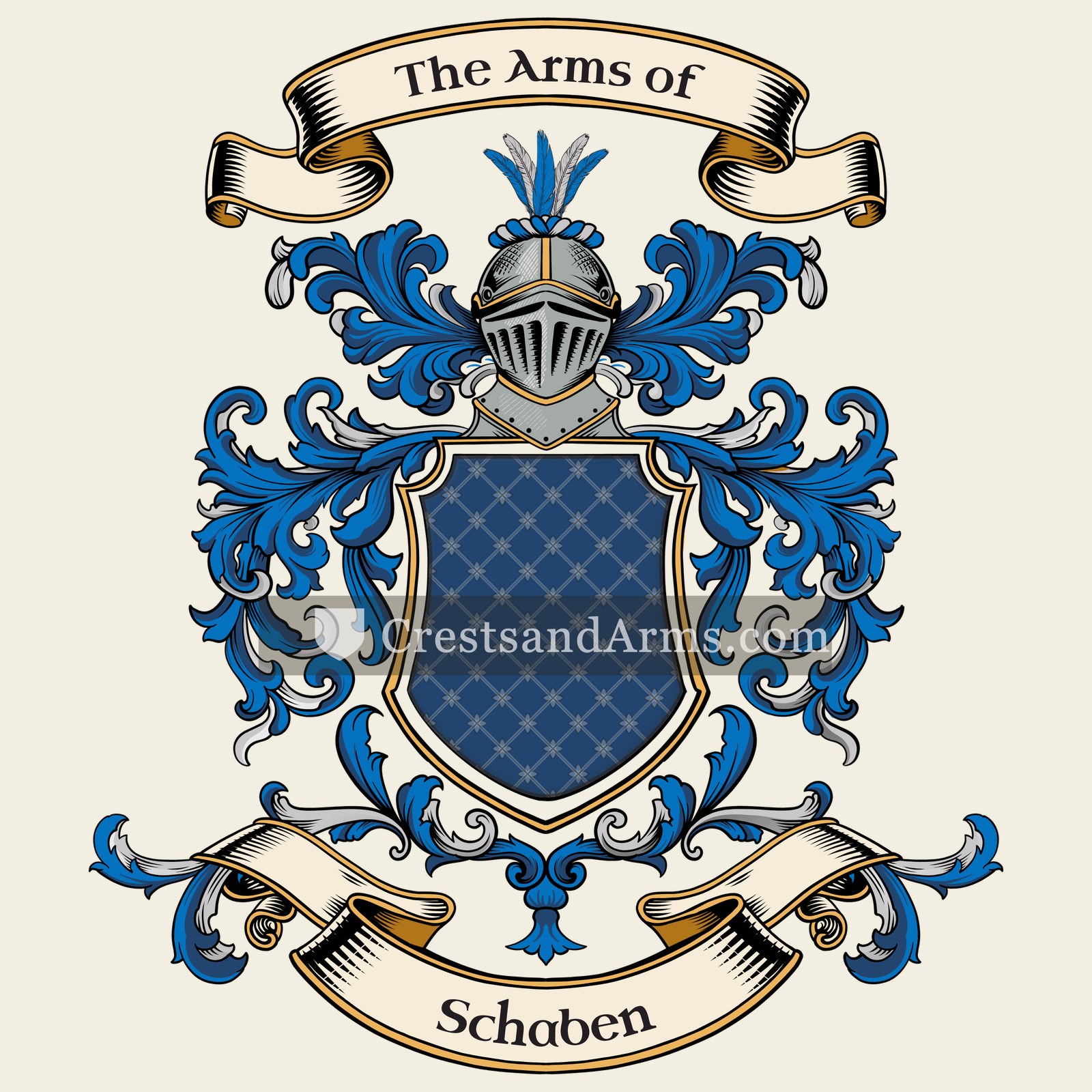 The Schaben coat of arms, drawn from the recorded blazon