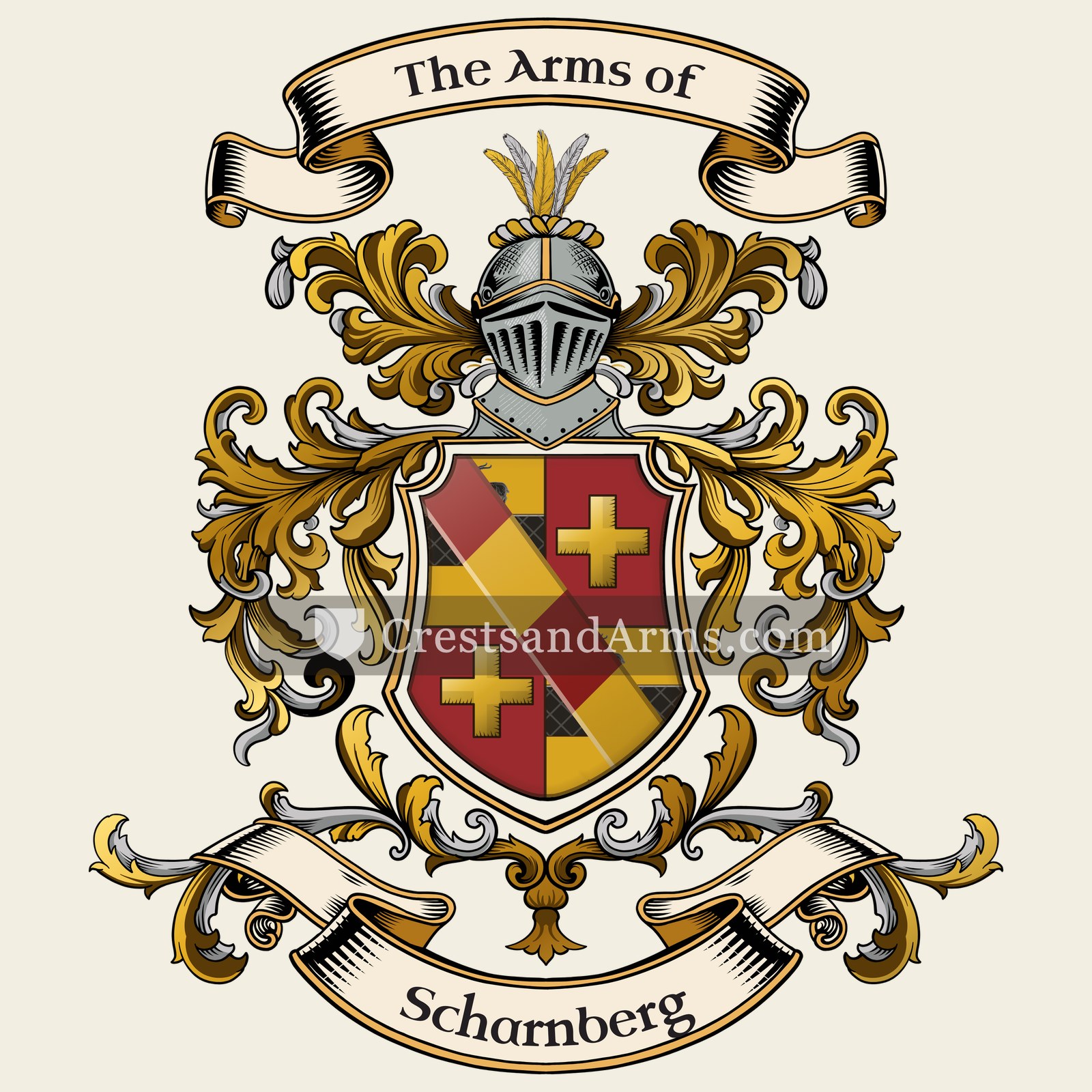 The Scharnberg coat of arms, drawn from the recorded blazon