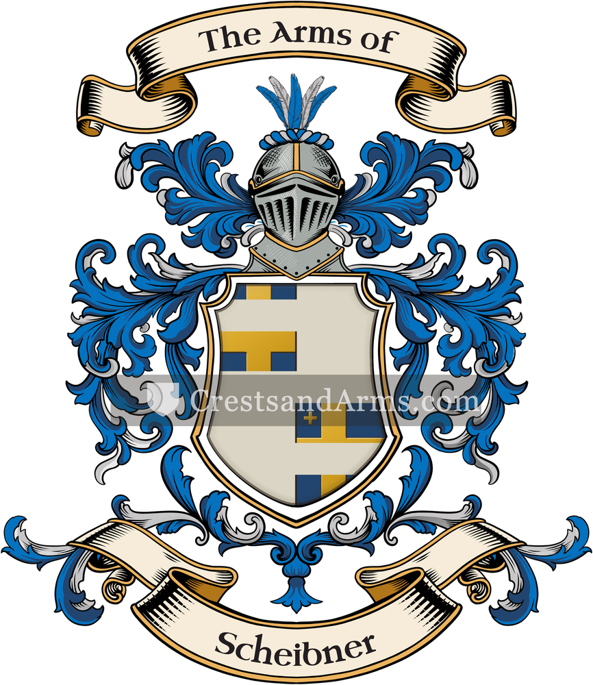 The Scheibner coat of arms, drawn from the recorded blazon