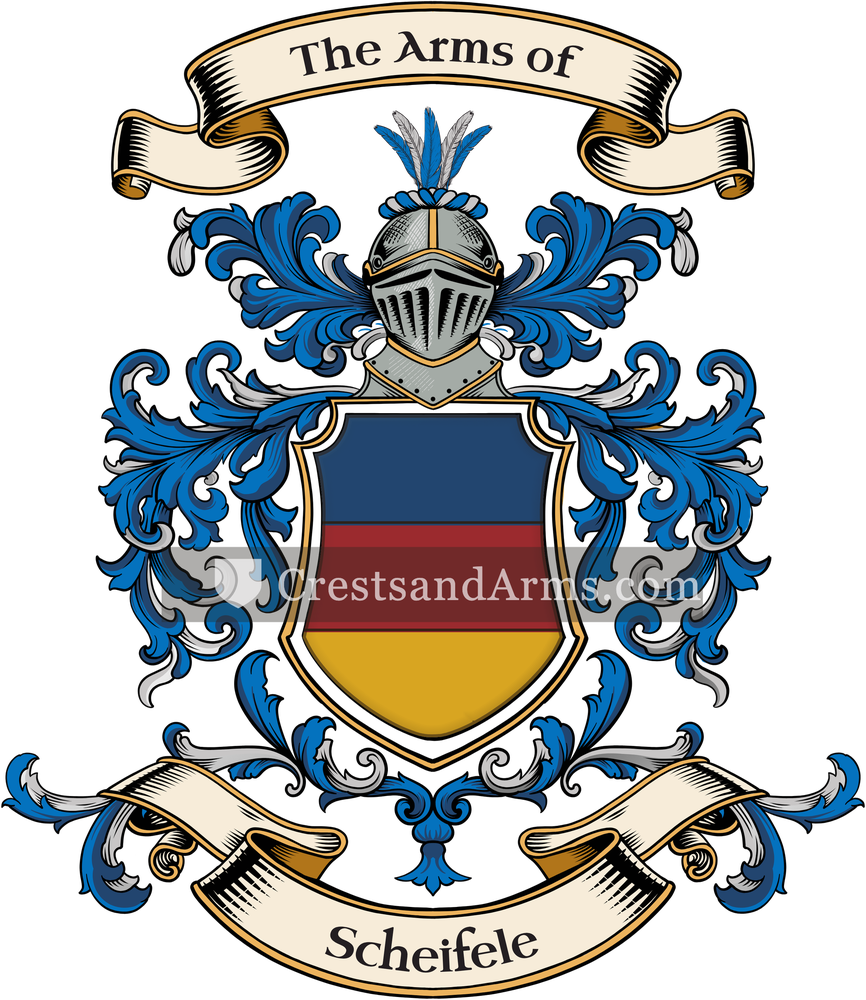 The Scheifele coat of arms, drawn from the recorded blazon