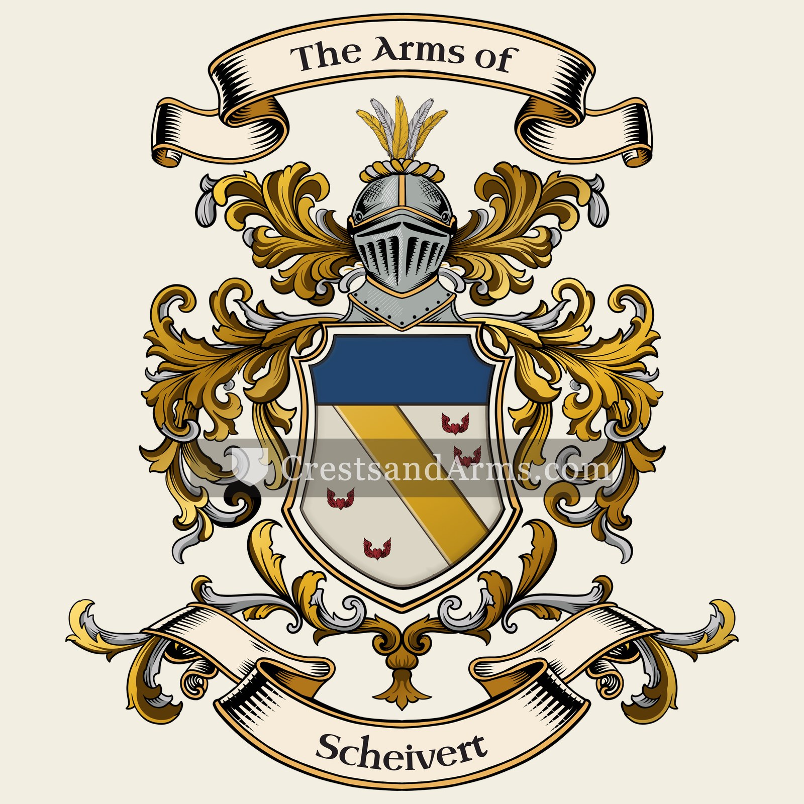 The Scheivert coat of arms, drawn from the recorded blazon