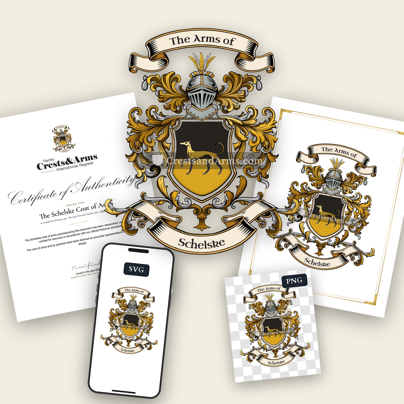 The Schelske arms on the coat of arms — digital pack