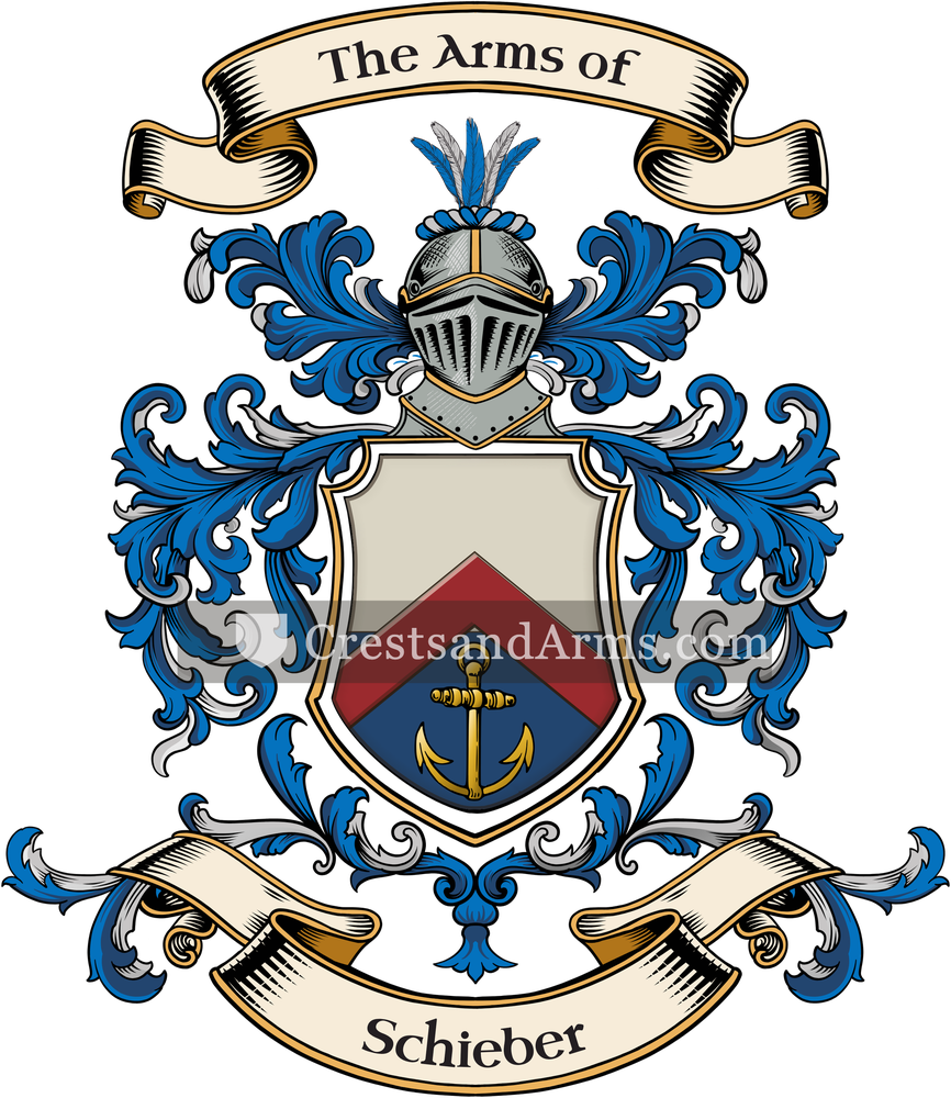 The Schieber coat of arms, drawn from the recorded blazon