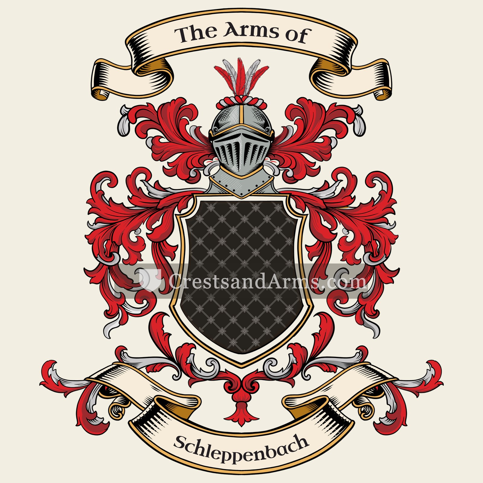 The Schleppenbach coat of arms, drawn from the recorded blazon