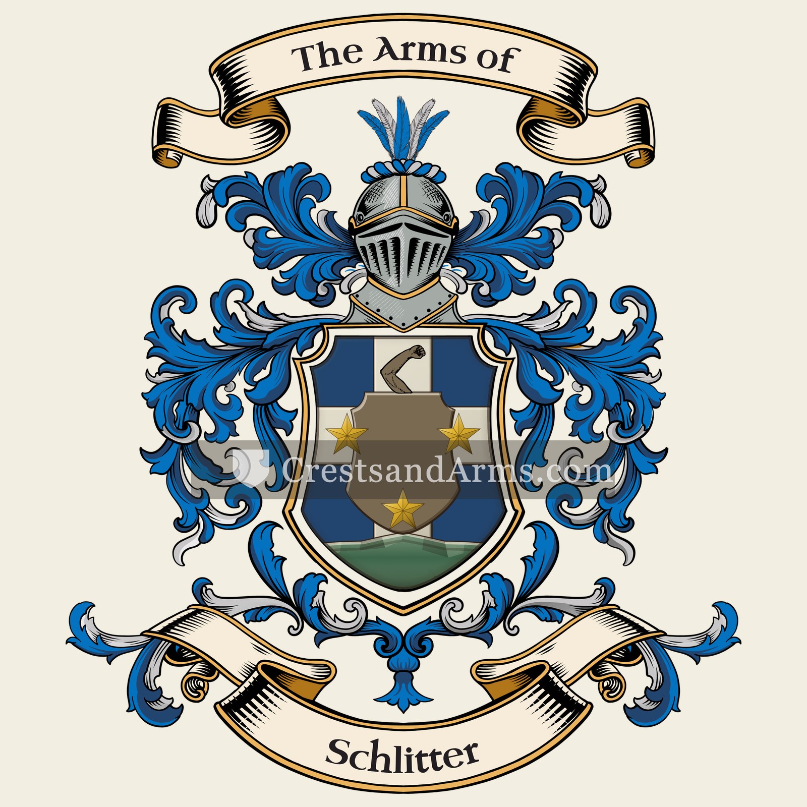 The Schlitter coat of arms, drawn from the recorded blazon
