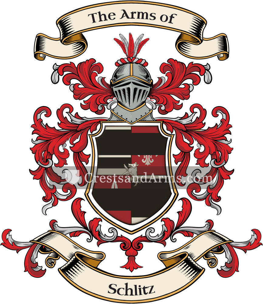 The Schlitz coat of arms, drawn from the recorded blazon
