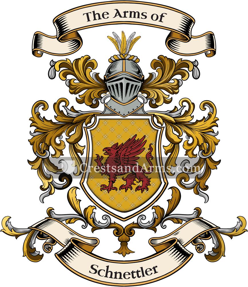 The Schnettler coat of arms, drawn from the recorded blazon