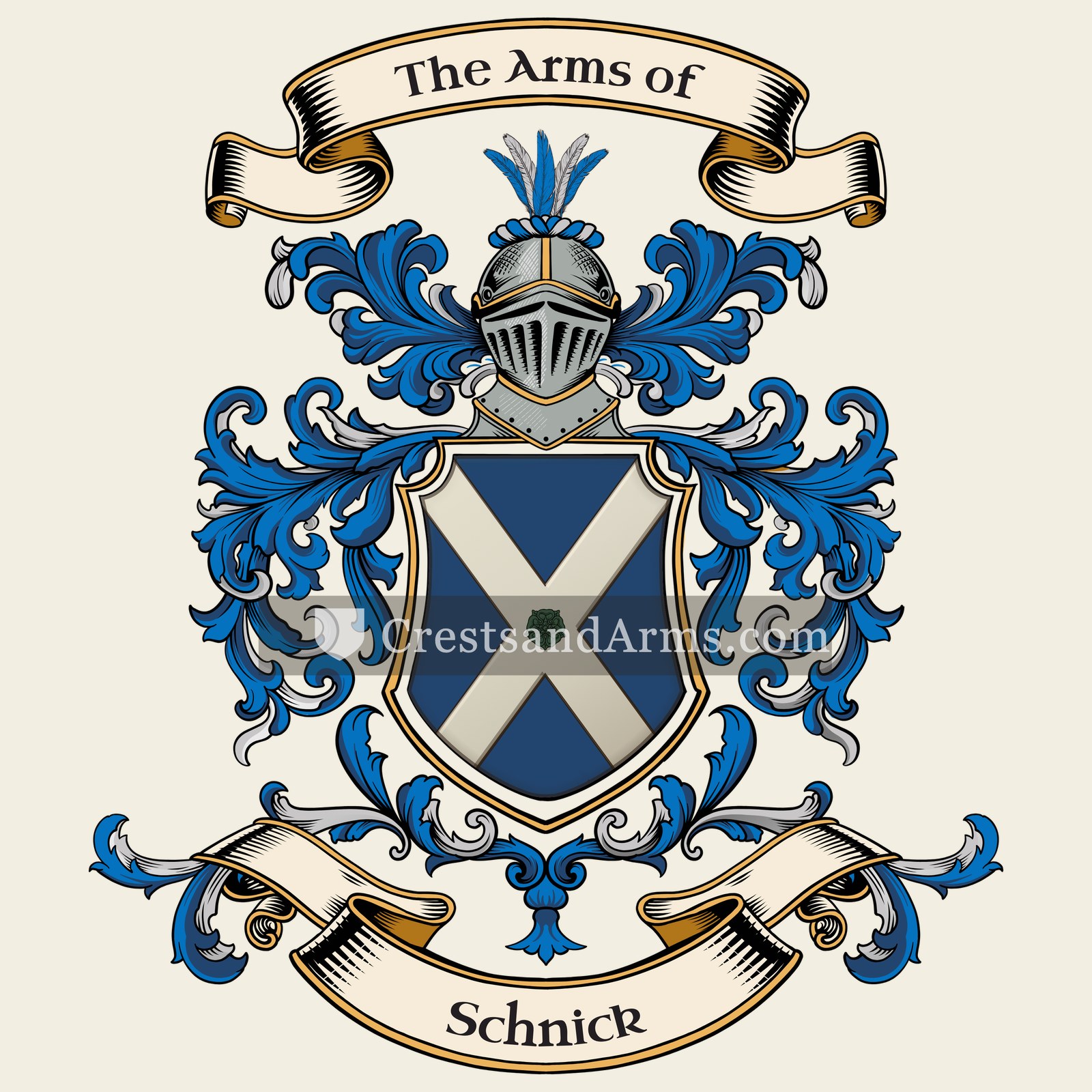 The Schnick coat of arms, drawn from the recorded blazon