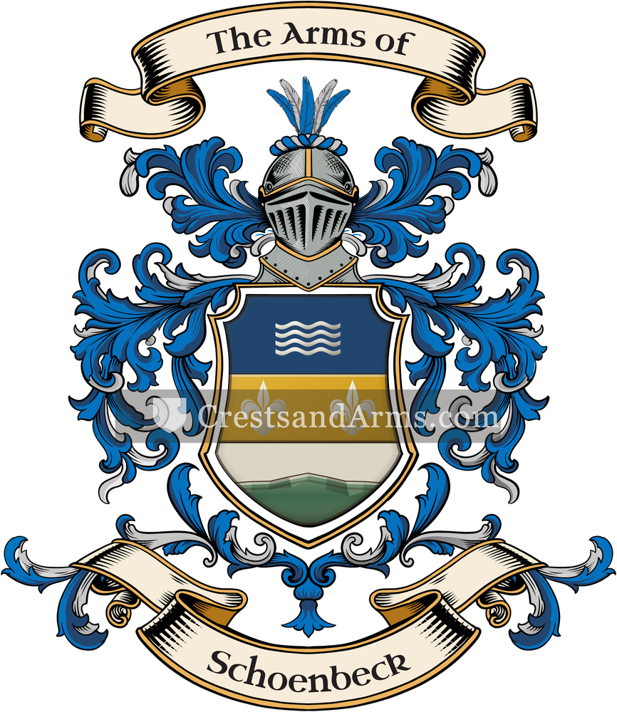 The Schoenbeck coat of arms, drawn from the recorded blazon