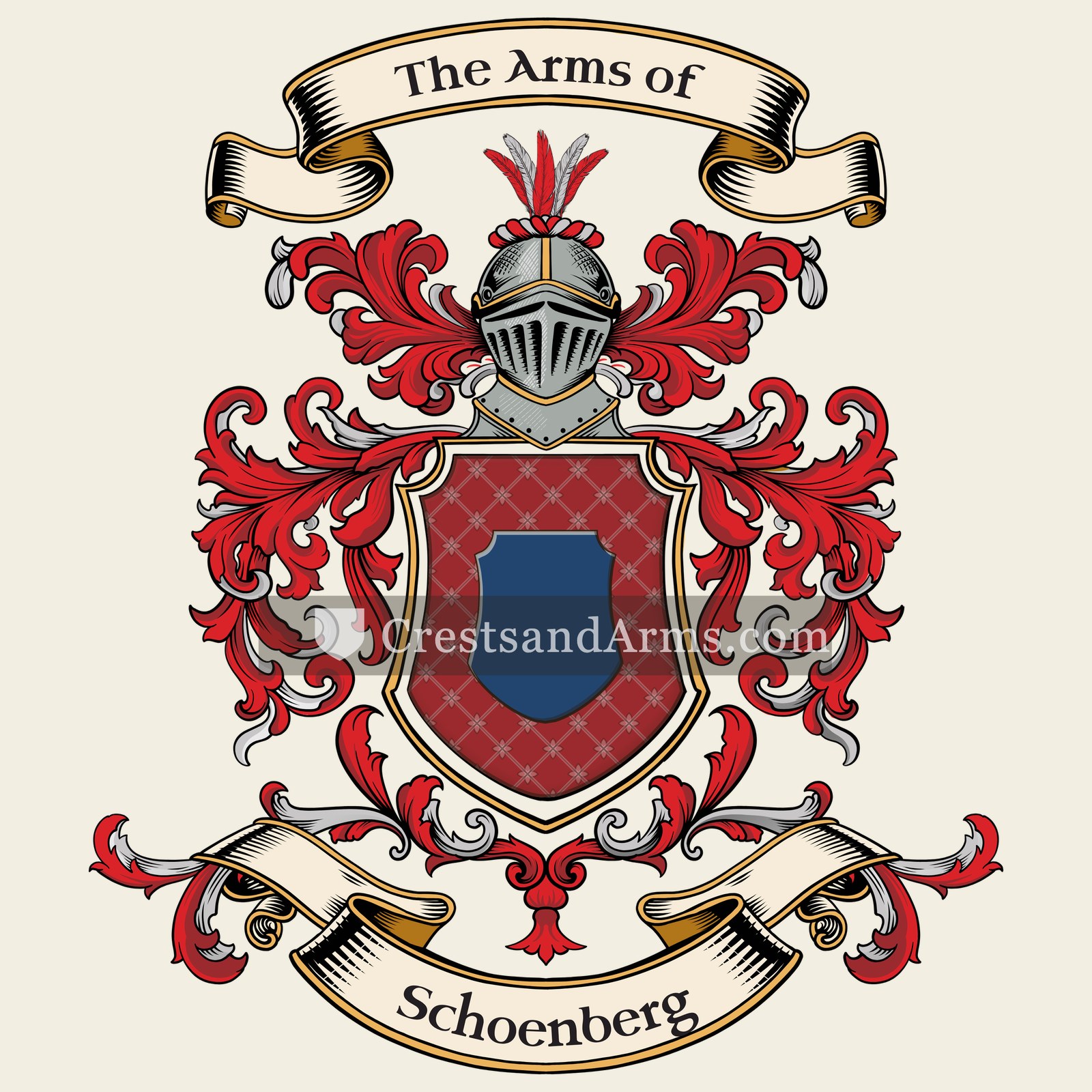 The Schoenberg coat of arms, drawn from the recorded blazon