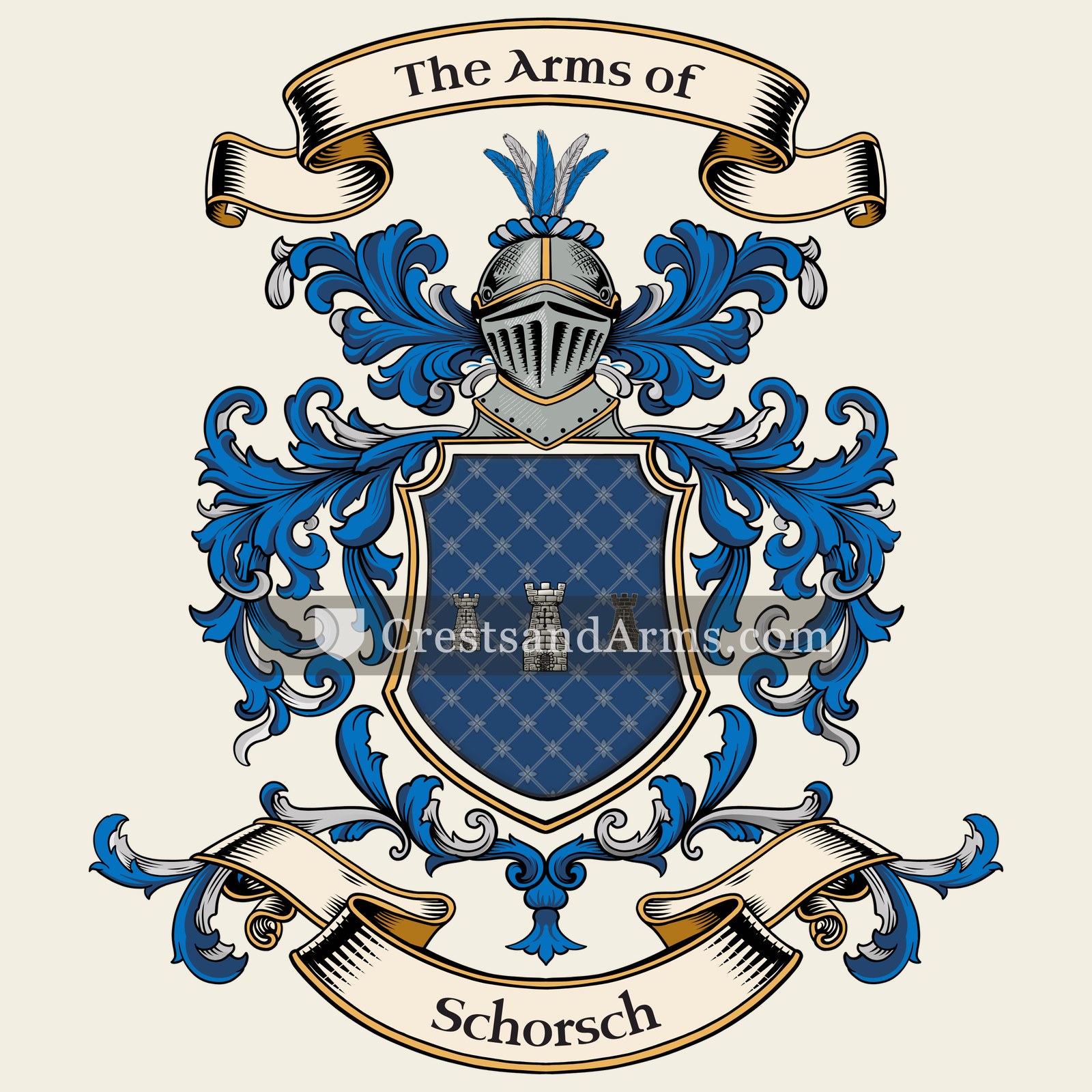 The Schorsch coat of arms, drawn from the recorded blazon