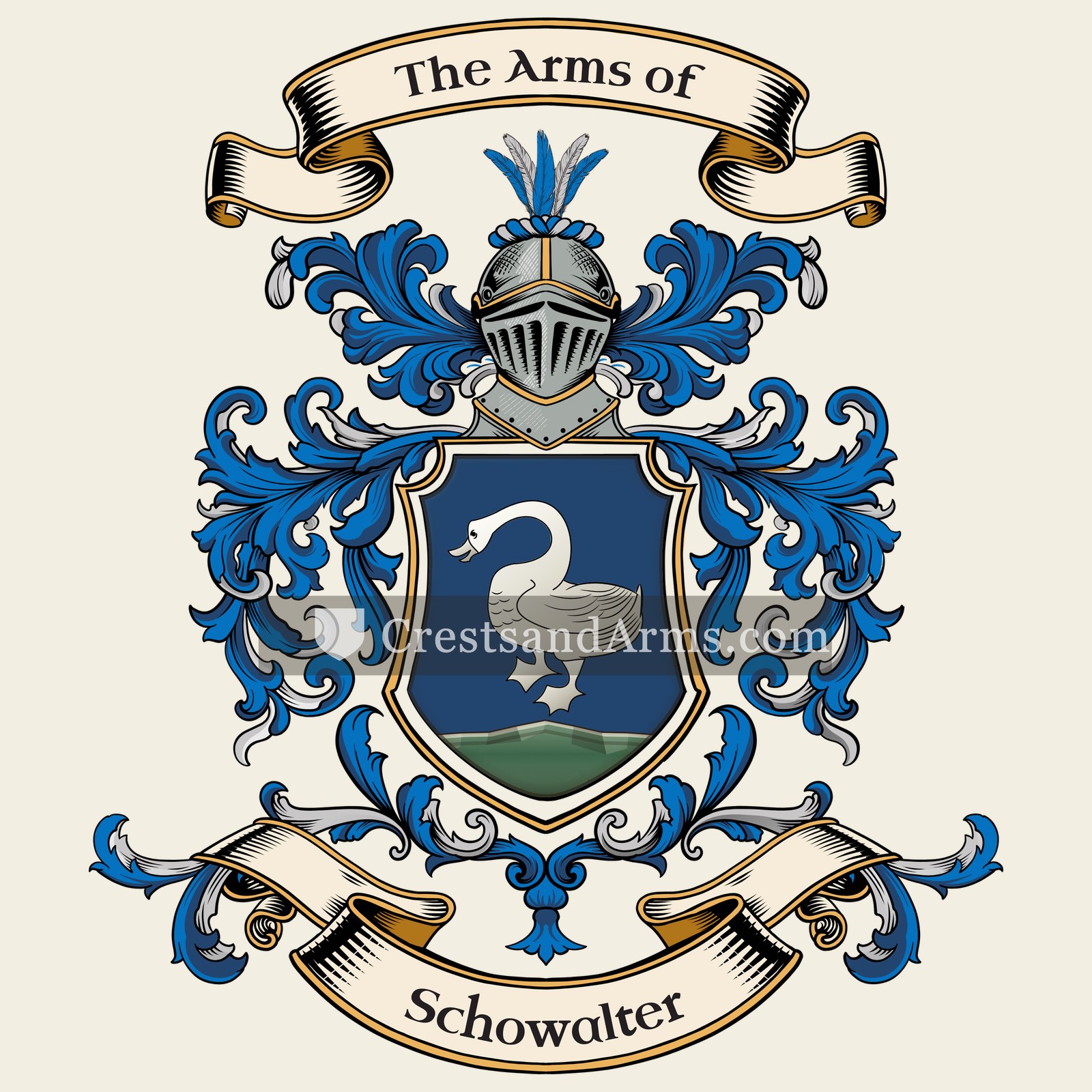 The Schowalter coat of arms, drawn from the recorded blazon
