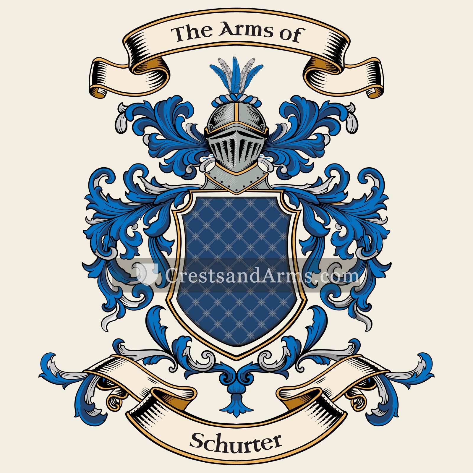 The Schurter coat of arms, drawn from the recorded blazon