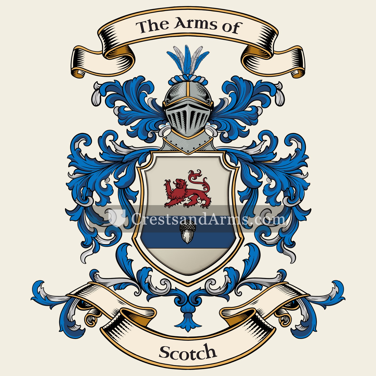 The Scotch coat of arms, drawn from the recorded blazon