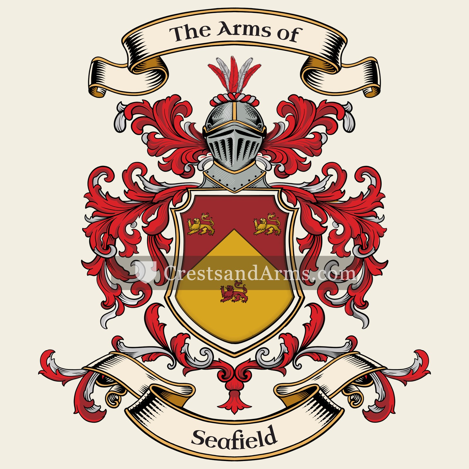 The Seafield coat of arms, drawn from the recorded blazon