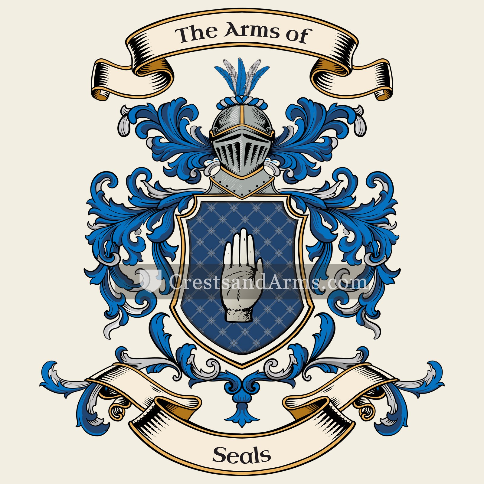 The Seals coat of arms, drawn from the recorded blazon