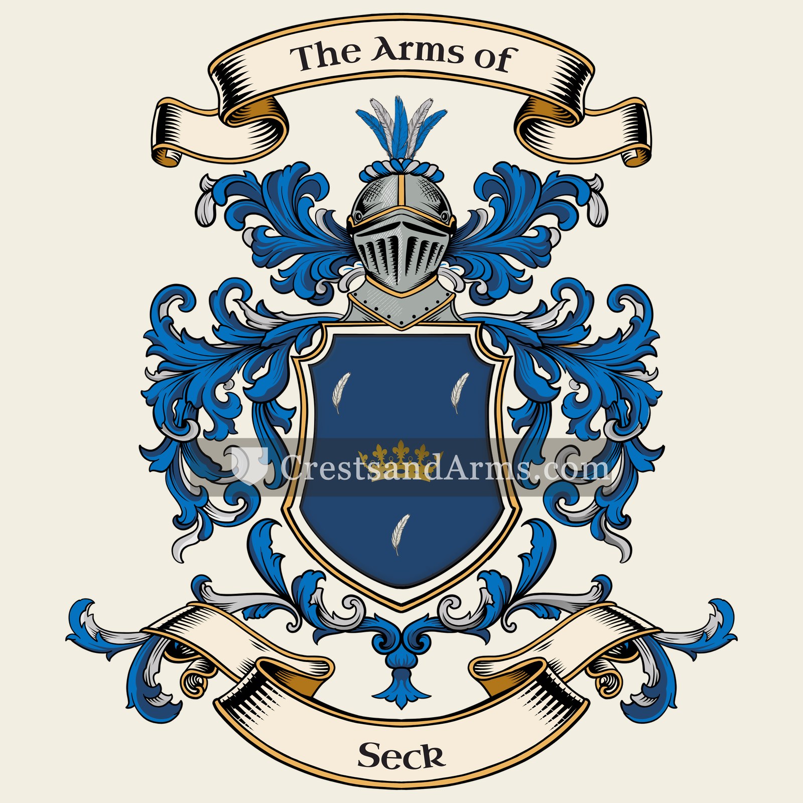 The Seck coat of arms, drawn from the recorded blazon