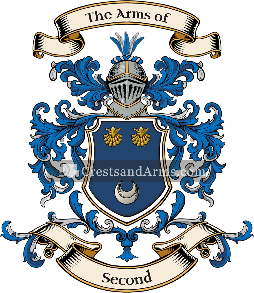 The Second coat of arms, drawn from the recorded blazon