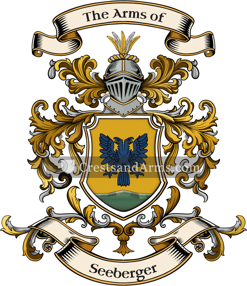 The Seeberger coat of arms, drawn from the recorded blazon