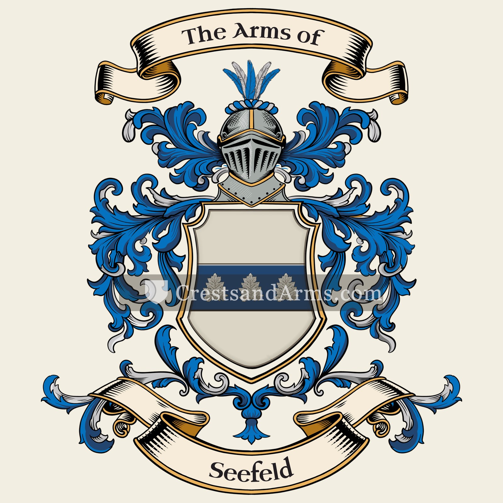 The Seefeld coat of arms, drawn from the recorded blazon