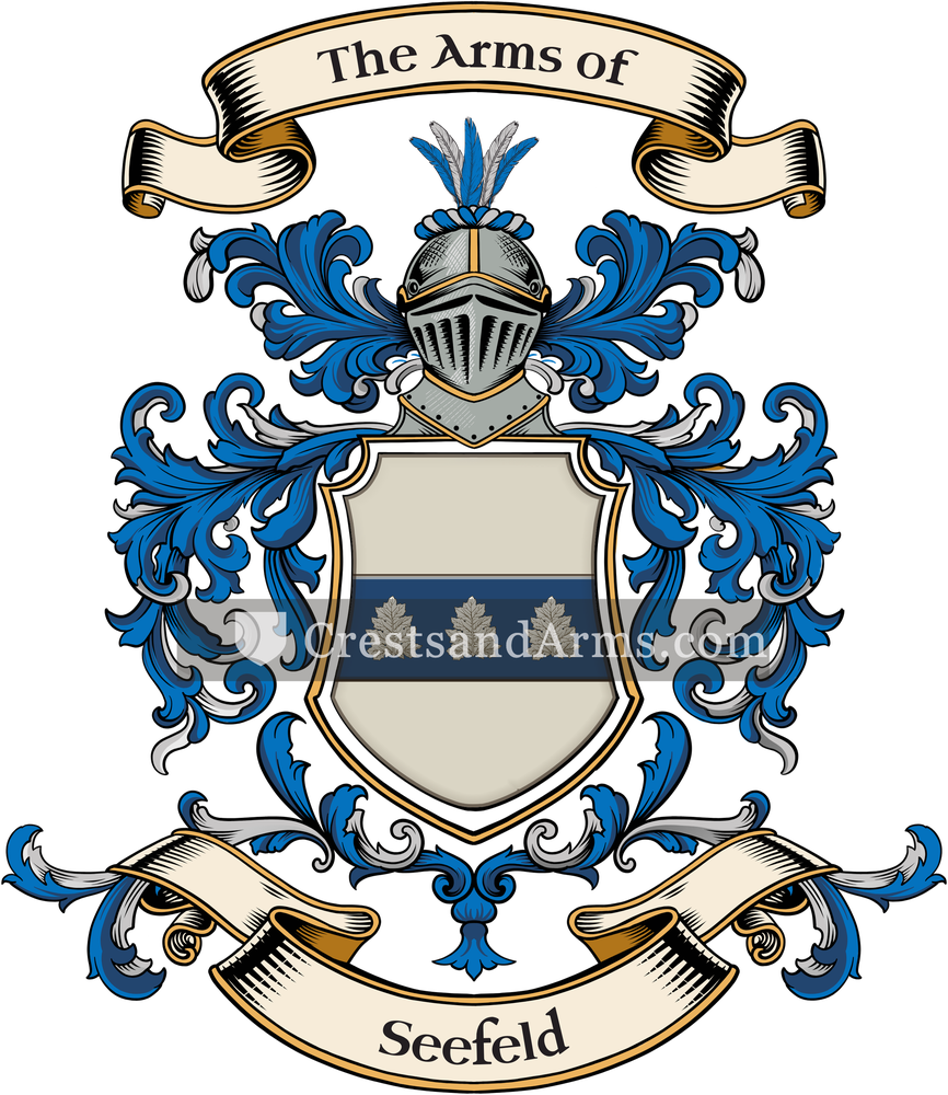 The Seefeld coat of arms, drawn from the recorded blazon
