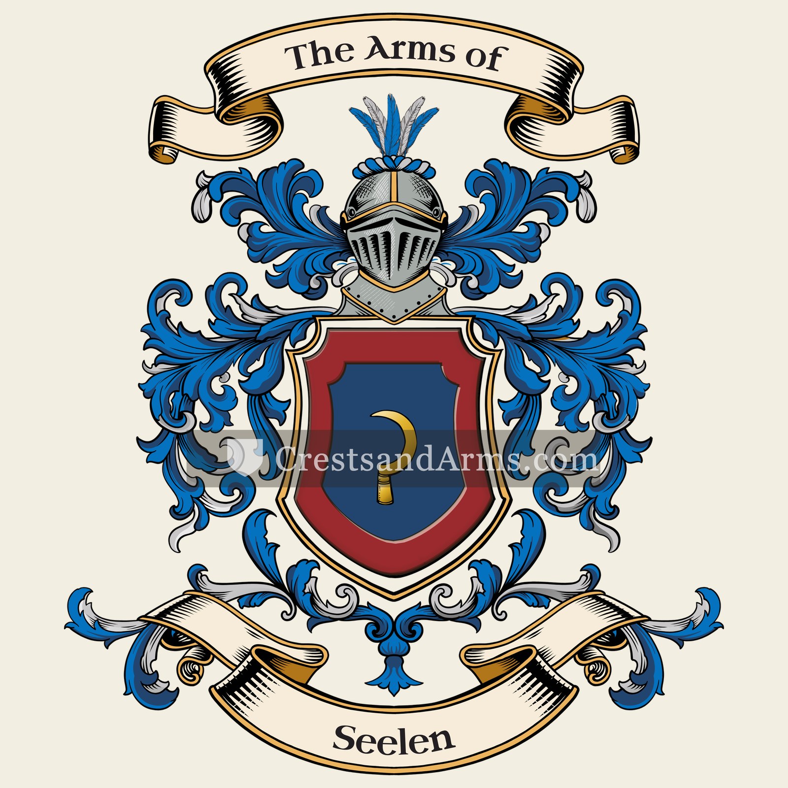 The Seelen coat of arms, drawn from the recorded blazon