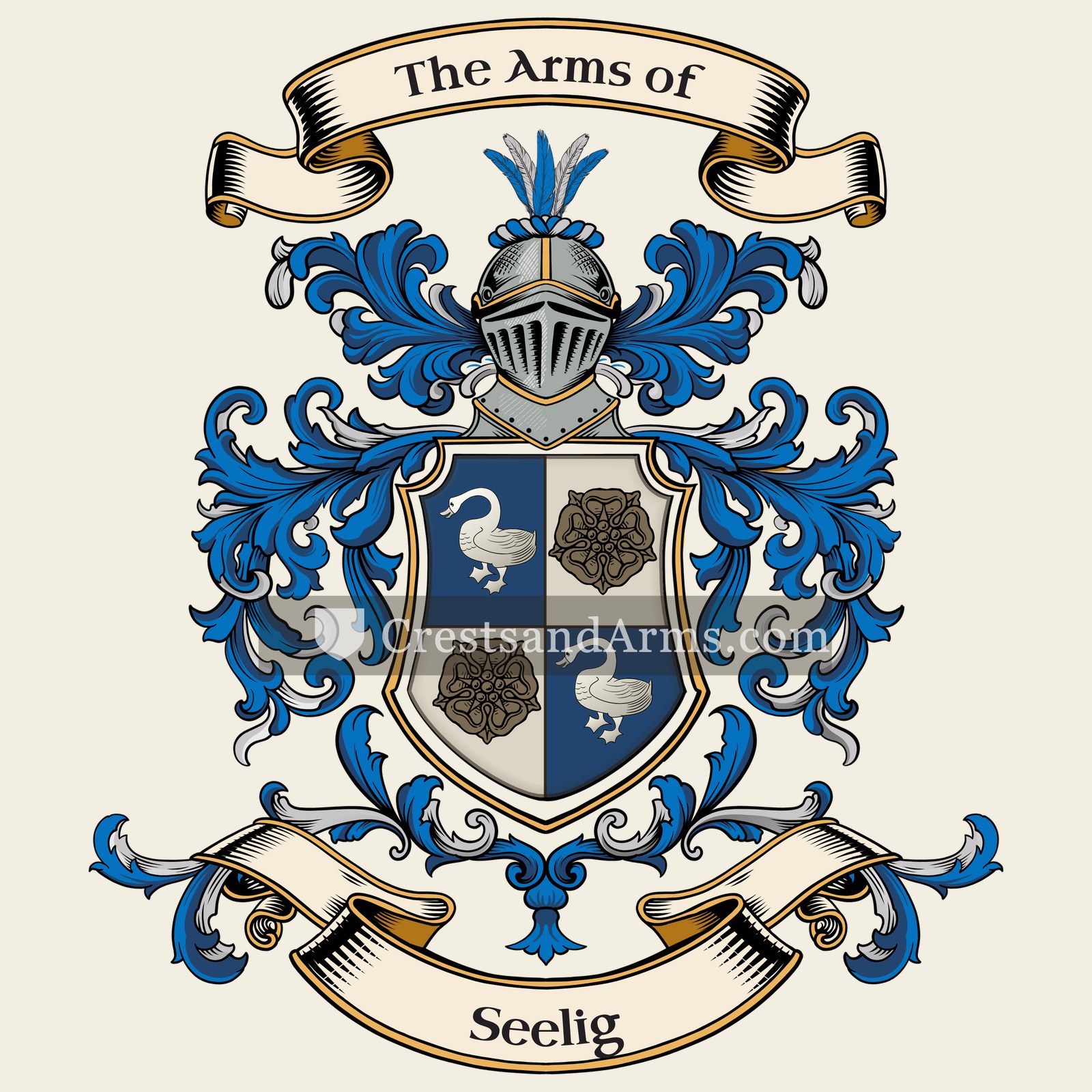 The Seelig coat of arms, drawn from the recorded blazon
