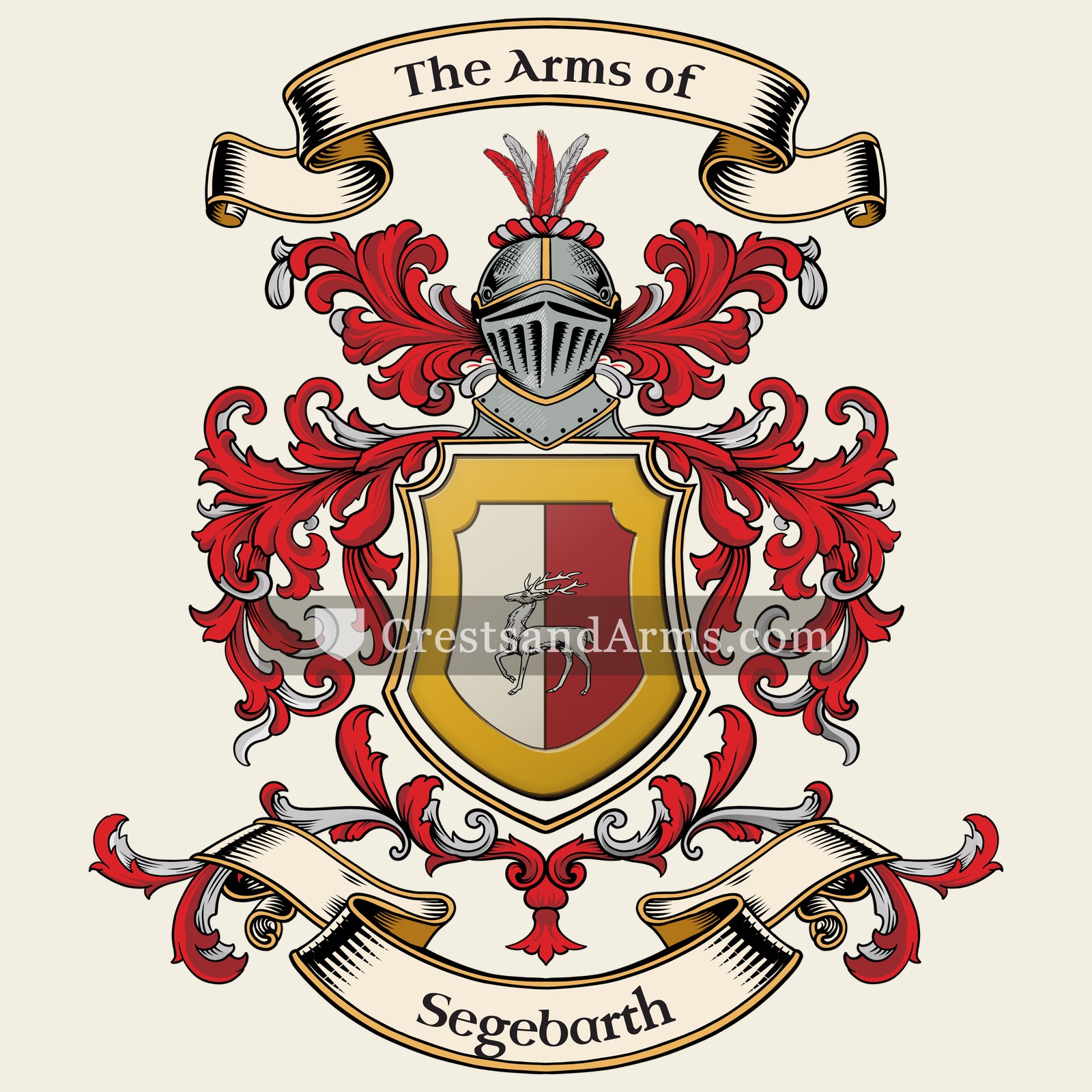 The Segebarth coat of arms, drawn from the recorded blazon