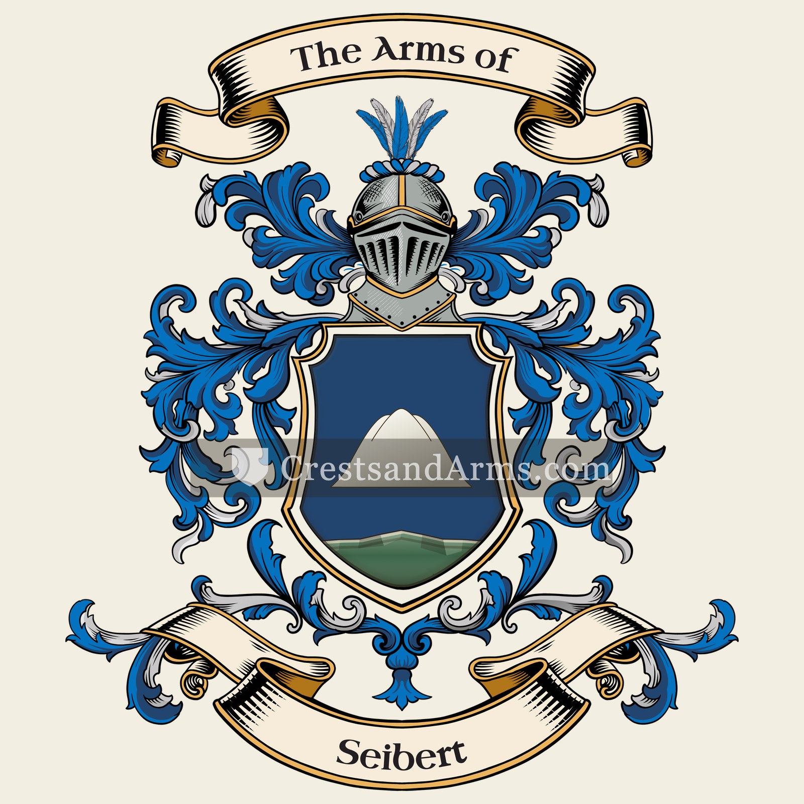 The Seibert coat of arms, drawn from the recorded blazon