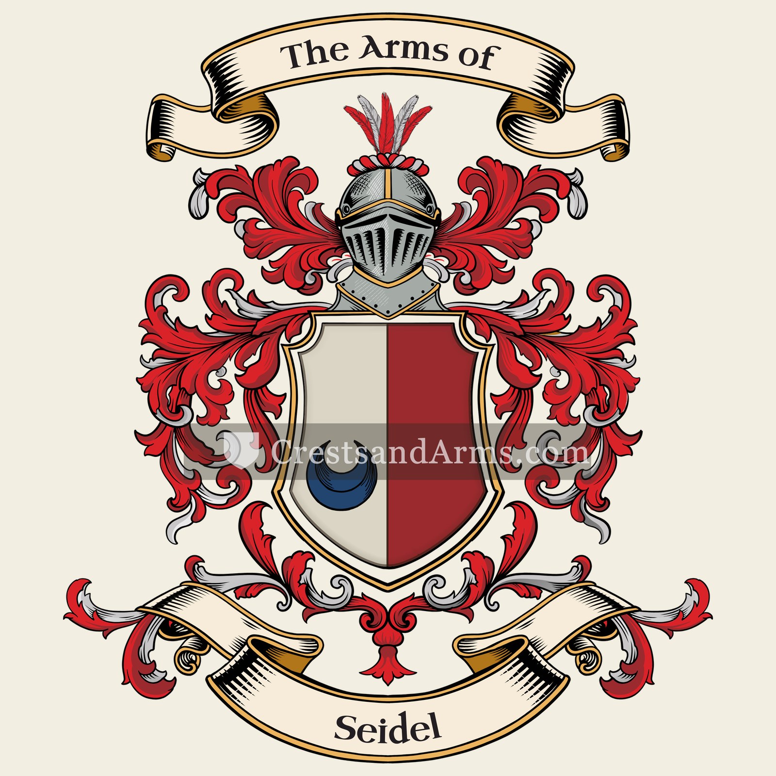 The Seidel coat of arms, drawn from the recorded blazon