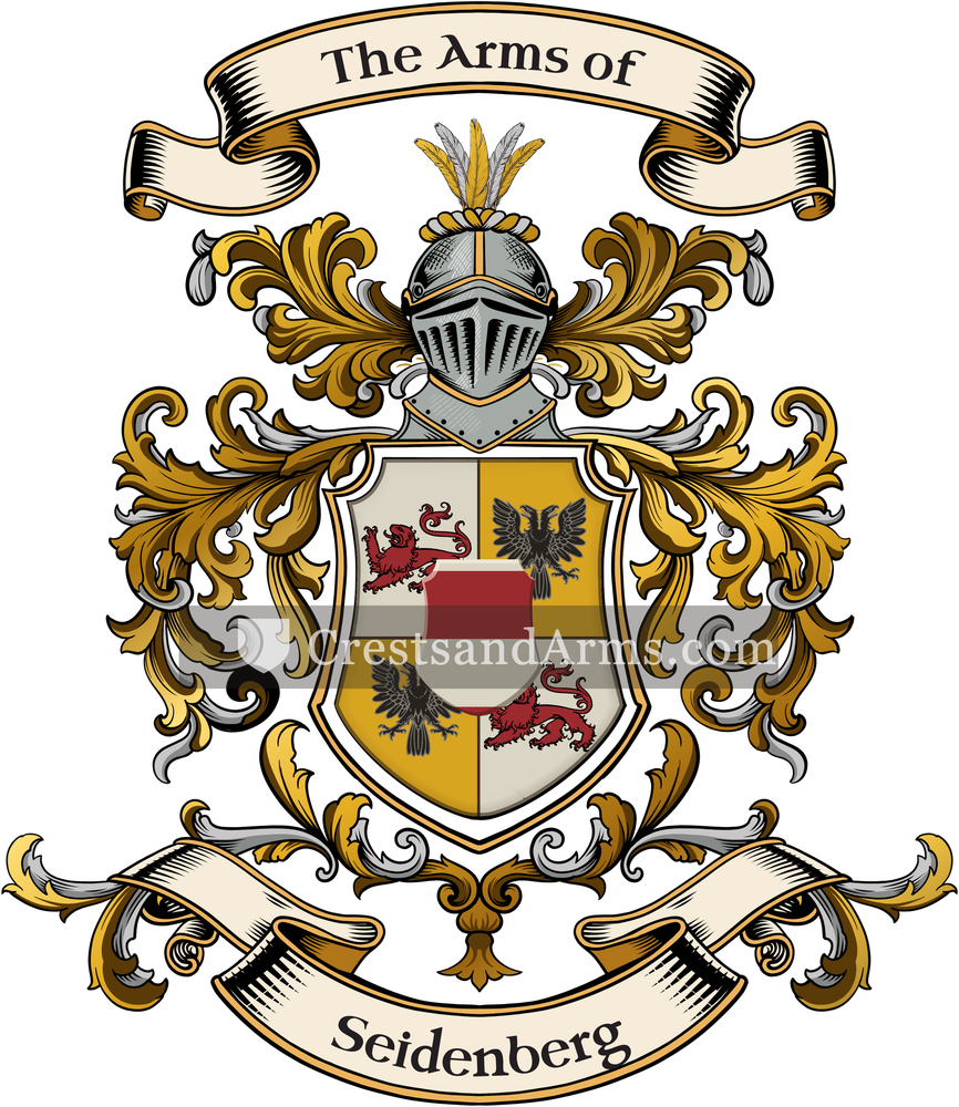 The Seidenberg coat of arms, drawn from the recorded blazon