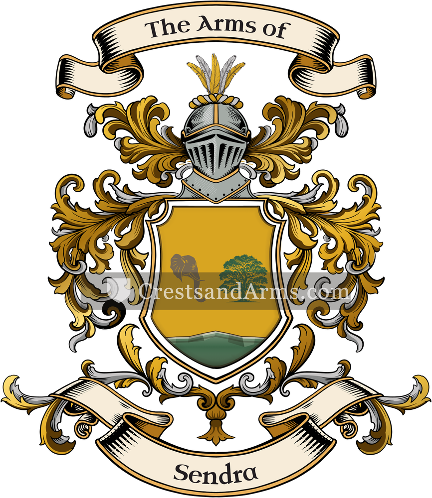 The Sendra coat of arms, drawn from the recorded blazon