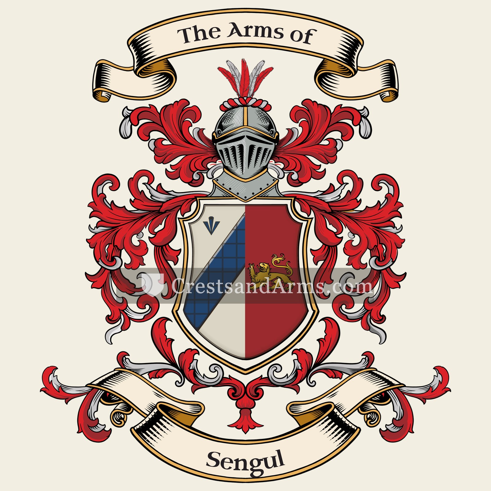 The Sengul coat of arms, drawn from the recorded blazon
