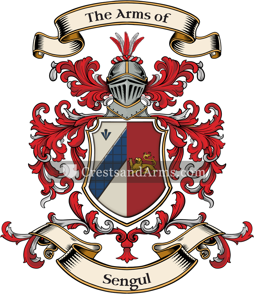 The Sengul coat of arms, drawn from the recorded blazon