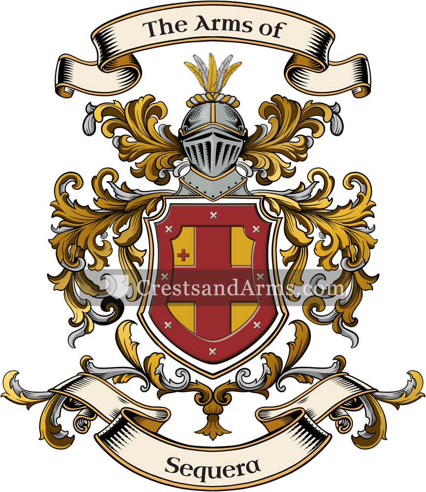 The Sequera coat of arms, drawn from the recorded blazon